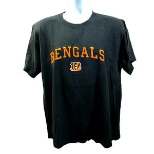 Cincinnati Bengals Shirt Mens M Medium Black Logo Short Sleeve Tee